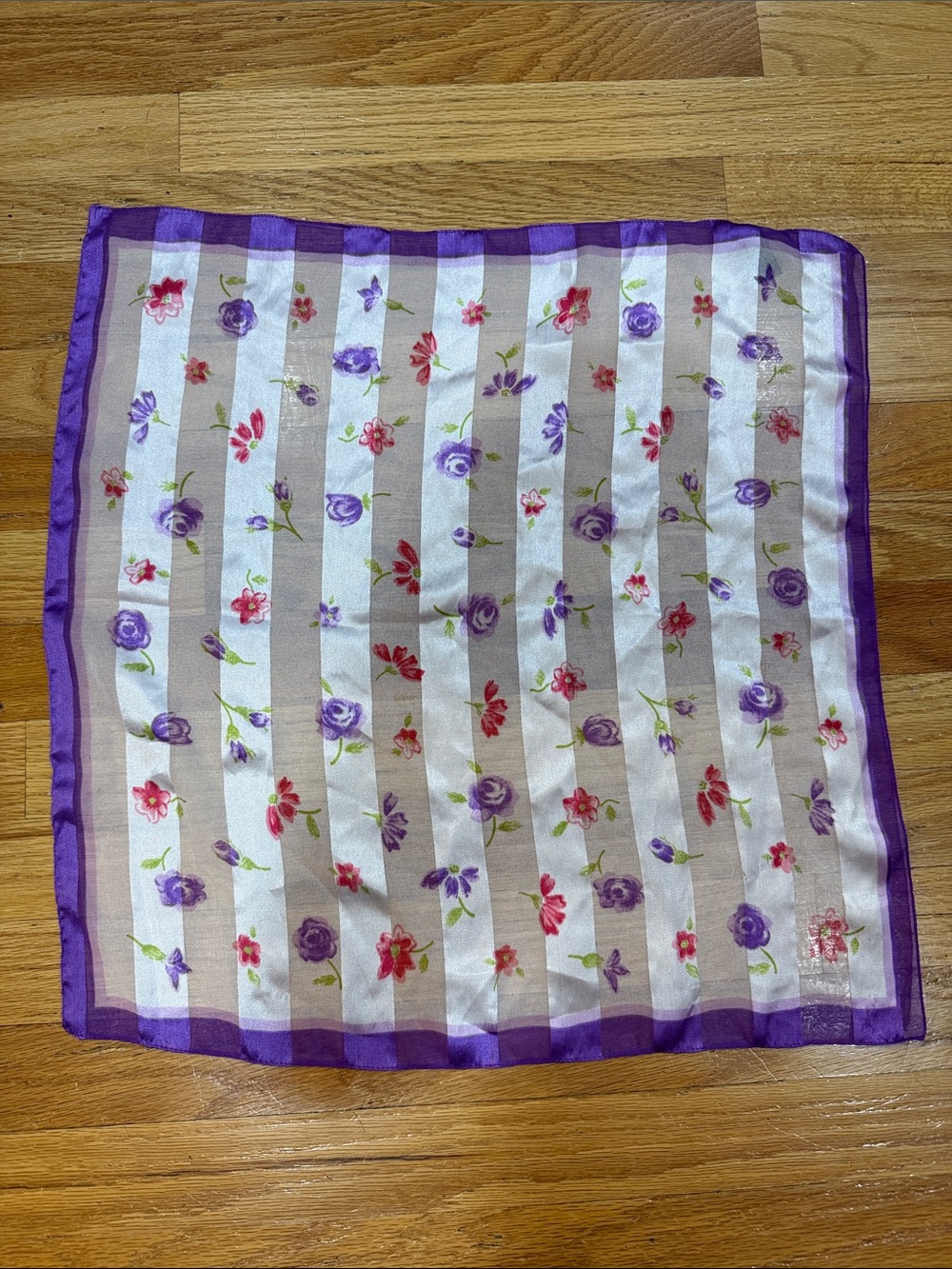 Vintage Floral Italian Scarf